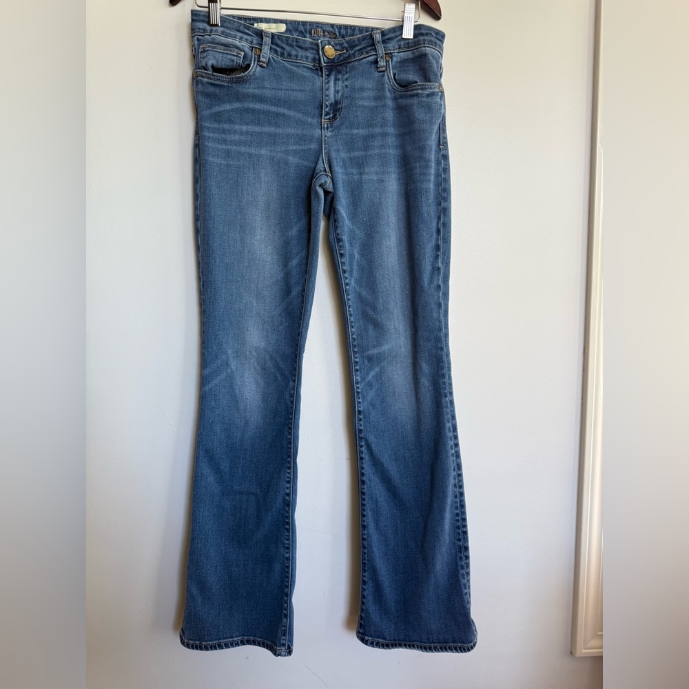 Kut from the Kloth Blue Flare Wide Leg Jeans Karen Baby Bootcut size 6 GUC